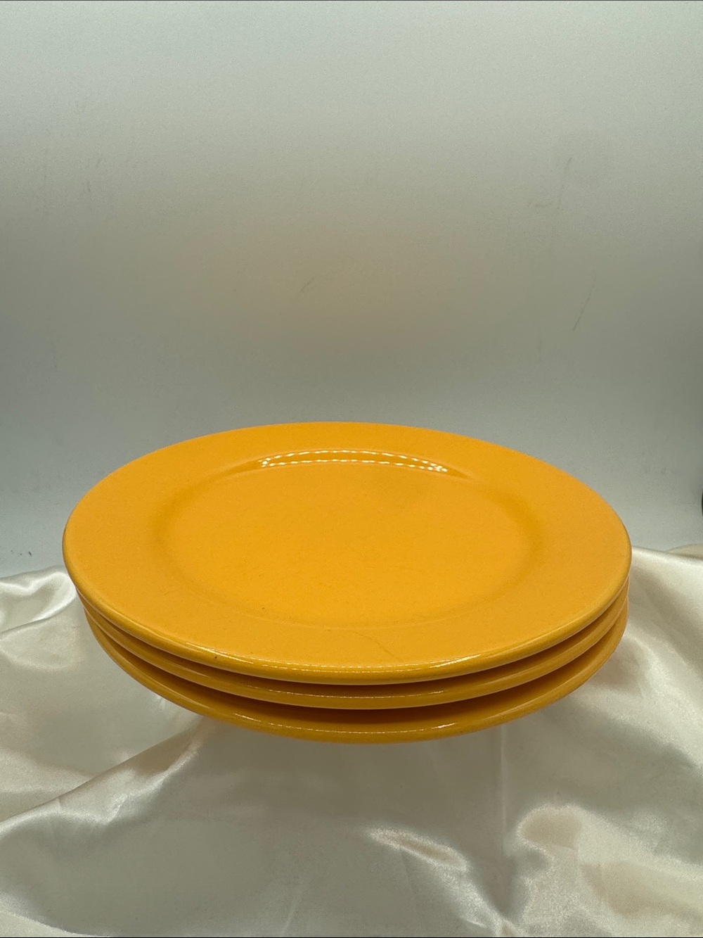 3 Waechtersbach Fun Factory Collection Salad/Luncheon Plates in Buttercup Yellow